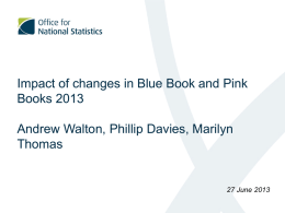 Impact of changes in Blue Book and Pink Books 2013` presented by