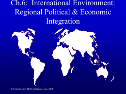 Regional Economic Integration Chapter 8