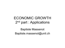 Economic growth Part 2: Applications - HEC