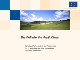 The “Health Check” of the CAP reform