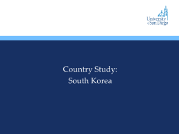 South Korea - University of San Diego Home Pages