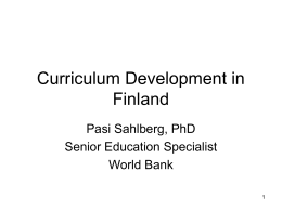 Curriculum Development in Finland