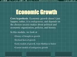 Principles of Economic Growth
