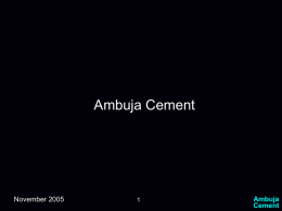 Ambuja Cement A Growth Story