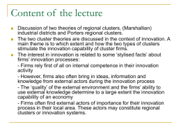 Main point from Lecture 1