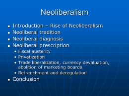 Neoliberalism - De Anza College