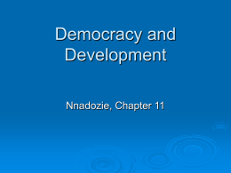 Nnadozie Chapter 11 Democracy and Development