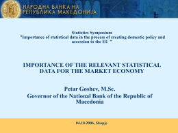 Importance of statistical data