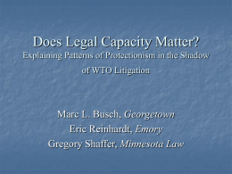 Does Legal Capacity Matter? Explaining Patterns of