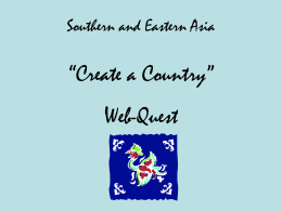 social studies- southern and eastern asia web quest