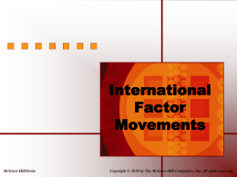 INTERNATIONAL FACTOR MOVEMENT