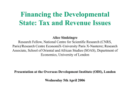 Alice Sindzingre - Overseas Development Institute