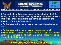 Section 21 - Effect on AD, LRAS and SRAS curves