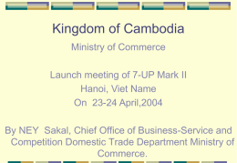 Kingdom of Cambodia - CUTS International