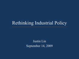 Rethinking Industrial Policy