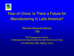 Manufacturing? - Inter-American Development Bank