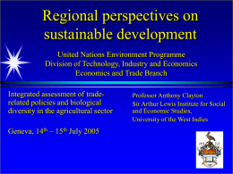 7. Regional Perspectives on Sustainable Development