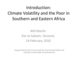 Climate Volatility and the Poor - Tanzania -