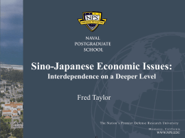 Fred Taylor -- Sino-Japanese Economic Issues