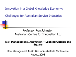 Risk Management Innovation-Looking Outside the Square