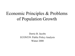 Economic Principles & Problems of Population Growth