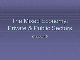 The Mixed Economy: Private & Public Sectors