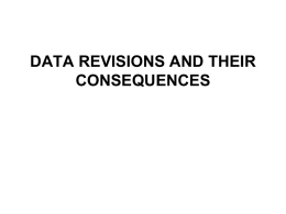Data revisions and consequences 09May