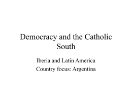 Democracy and the Catholic South