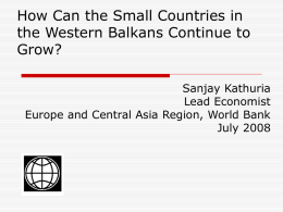 How Can the Small Countries in the Western Balkans Continue to