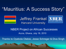Mauritius: African success story?