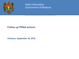Follow up PDNA actions. Government Presentation