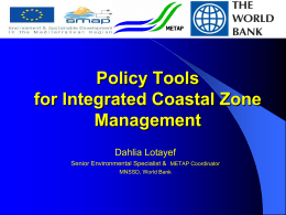 Policy Tools for Integrated Coastal Zone Management