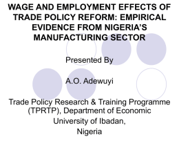 wage and employment effects of trade policy reform