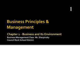 Business Principles & Management