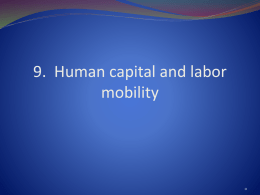 Labor, education and human capital