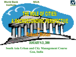 II. Planning and Management of Cities