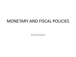 monetary and fiscal policies - Marlboro Central School District