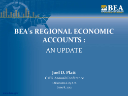 Platt - BEAs Regional Economic Accounts: An Update