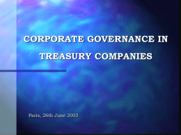 corporate governance in treasury companies