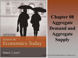 Chapter 8 Aggregate Demand and Aggregate Supply