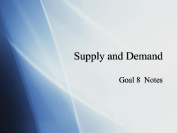 Supply and Demand goal 8 part 2 pp