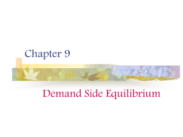 Equilibrium and the Multiplier
