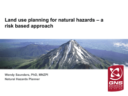 Risk-based land use planning for natural hazards