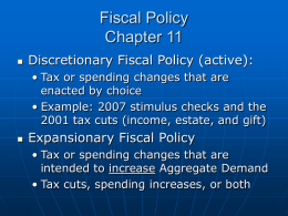 Fiscal Policy Chapter 11
