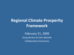 Climate Prosperity Strategy Regional Economic Development
