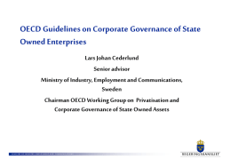 OECD Guidelines on Corporate Governance of State Owned