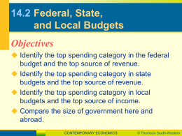 14.2 Federal, State, and Local Budgets