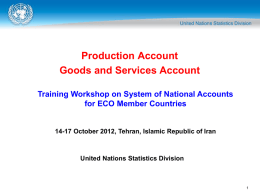 Goods and Services Account - United Nations Statistics Division