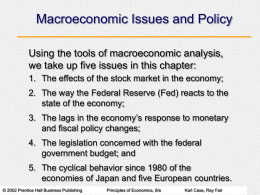 Chapter 26: Macroeconomic Issues and Policy