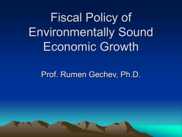 Fiscal Policy of Environmentally Sound Economic Growth